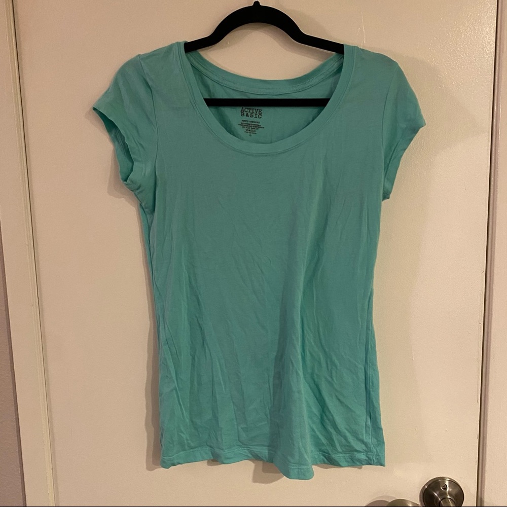 ❌SOLD! Active Basic Light Green Short Sleeve Tee Shirt